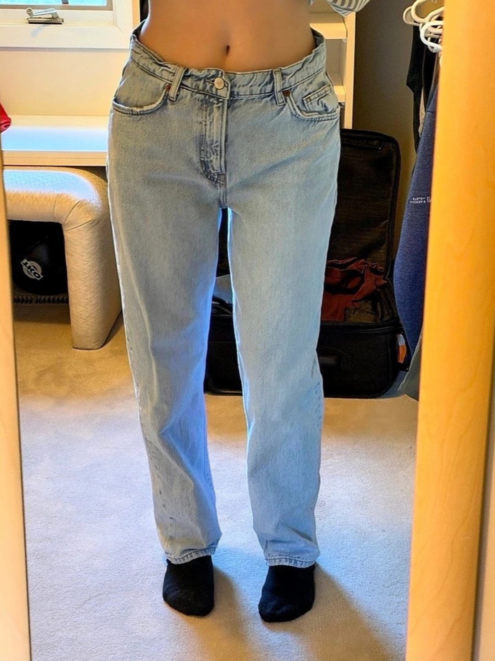 Reformation Jeans Straight Leg Blue Waist 26 Like New